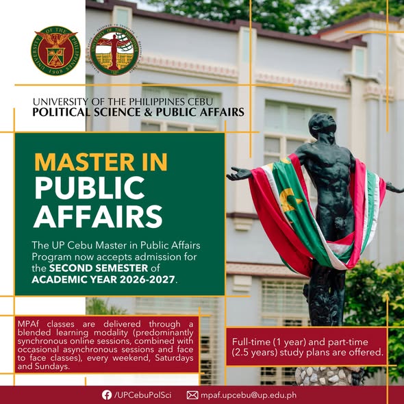 APPLICATIONS FOR THE MASTER IN PUBLIC AFFAIRS PROGRAM NOW OPEN!
